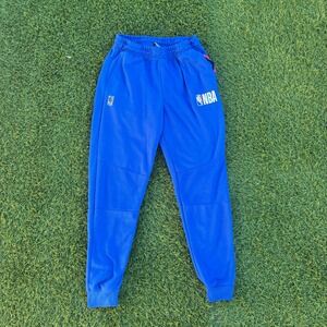 NBA Jogger Sweatpants Blue Youth Size Medium Elastic Waist Logo